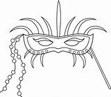 Mardi Gras Mask Coloring Page  Free Clip Art sketch template