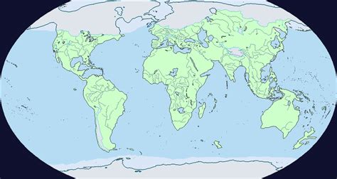 Ice Age Sea Level World Map