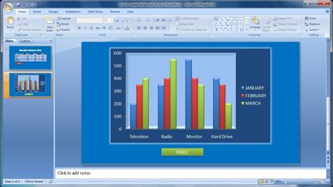 PowerPoint training |How to Create Tables, Charts and Hyperlinks Button - YouTube