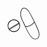 Premium Vector  Pills Capsule Medical Drug For Treatment Doodle Linear sketch template