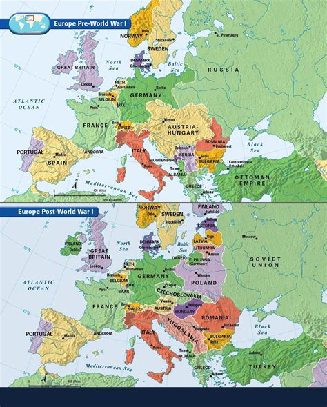 Europe Map Before And After Ww1 - Map Of World