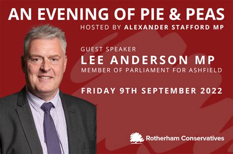 An evening of 'Pie & Peas' with Lee Anderson MP - Fill out the survey ...