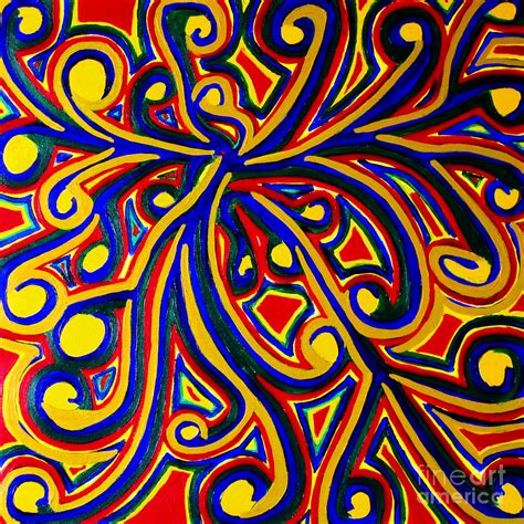 1960s Paisley Painting by Eunice Broderick