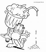 Garfield color page  Cartoon Color Pages Printable coloring sketch template