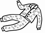 Pajamas Coloring Page sketch template