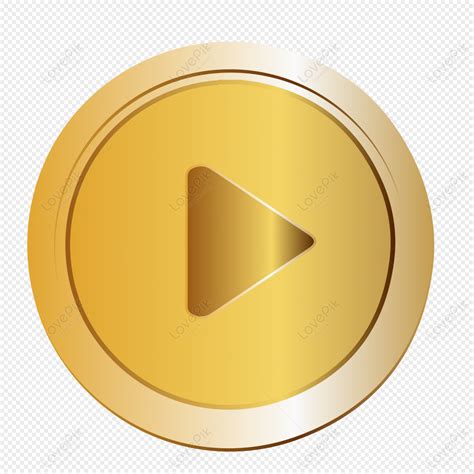 Golden Play Button, Music, PNG, Icon PNG Hd Transparent Image And ...