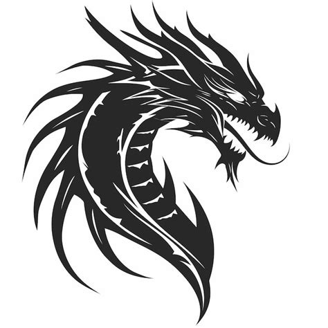 Premium Vector | Dragon silhouette vector