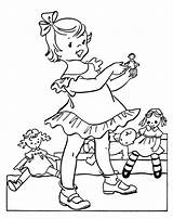 Girls Playing Coloring Page Pages sketch template