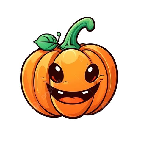 Pumpkin Cute Cartoon Funny Character, Happy And Smiling, Halloween Slogan, Too Cute To Spook PNG ...