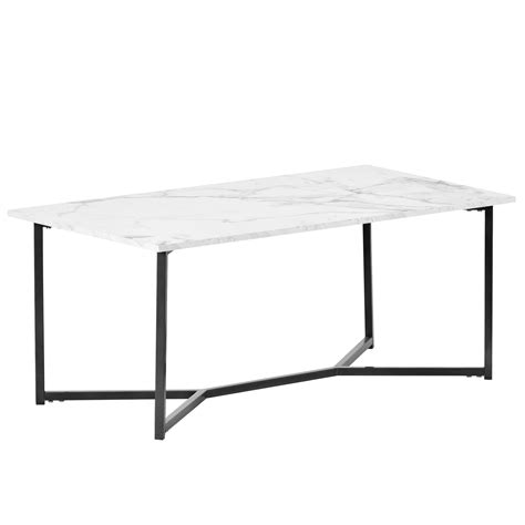 Modern Coffee Table, Storage Table with Stylish X-leg Base, Home Office Table - Multicolor ...
