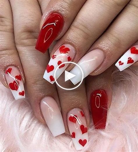 28 idées Nails Incroyable art pour la Saint Valentin 24 in 2020 | Valentine's day nail designs ...