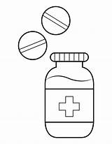 Medicine Coloring Page sketch template
