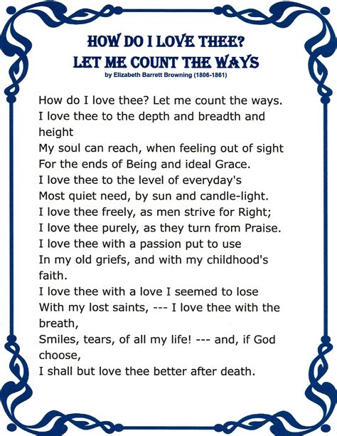 How do I love thee? Let me count the ways. - by Elizabeth Barrett Browning | Sympathy quotes ...