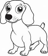 Dachshund Coloring Page Line Art 48266328 Vector At  sketch template
