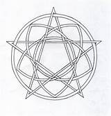 Pentacle Coloring Pages Sketch Template  sketch template