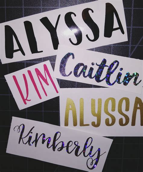 Custom Name Vinyl Decal – Bella Rose Paper Co