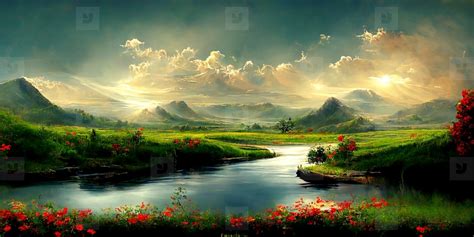 peaceful landscape stock photo (264552) - YouWorkForThem