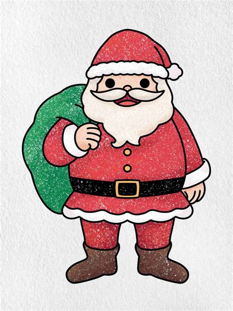 Santa Drawing Step By Step