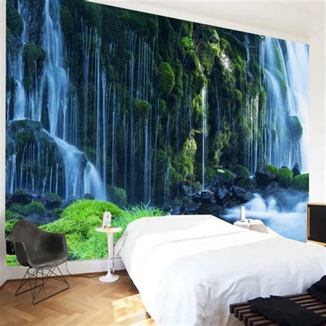 3d wall murals wallpaper Waterfall landscape Mural Natural scenery full ...