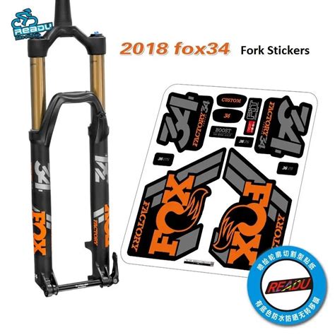 2018 FOX 34 Mountain Bike Front Fork Stickers Bicycle Cycling Fox34 MTB ...