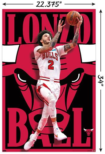 Lonzo Ball Chicago Bulls NBA Wall Poster – Basketball Jersey World