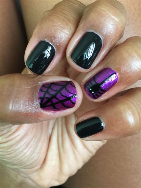 Halloween spider web nails | Nails, Nail designs, Halloween spider web