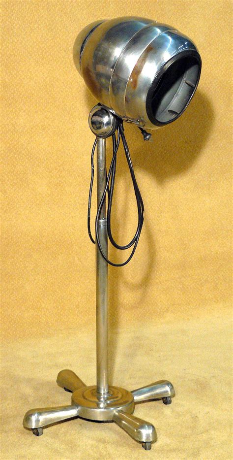 1930's Vintage Hair Dryer Silver Stand