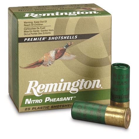 Remington Nitro Pheasant Loads, 12 Gauge, NP12M, 2 3/4" 1 3/8 ozs., 25 Rounds - 95397, 12 Gauge ...