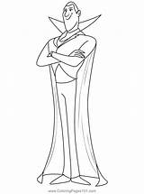 Dracula Style Coloring Page For Kids  Free Hotel Transylvania sketch template