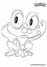 Froakie Pokemon Coloring Pages Sketch Page sketch template