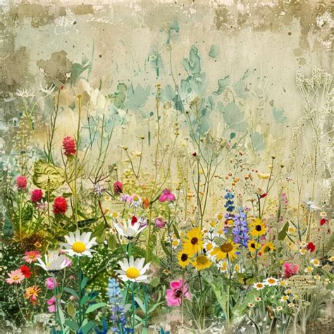 Spring Flowers Painting Art Print Free Stock Photo - Public Domain Pictures