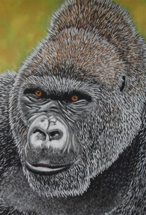 Silverback gorilla Painting by David Bennett - Fine Art America