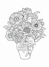 Bouquet Of Flowers Coloring Pages For Childrens Printable Free sketch template