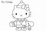 Hello Kitty Christmas Coloring Pages sketch template