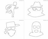 Four Coloring Free Printable Thief coloring Pages For Kids sketch template