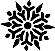 falling snowflakes clipart black and white - Clip Art Library