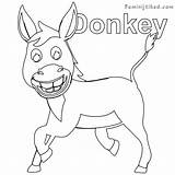 Printable Donkey Coloring Pages PDF  Coloringfoldercom sketch template