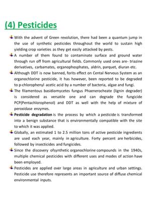 BIODEGRADATION OF ORGANIC POLLUTANTS | PDF | Free Download