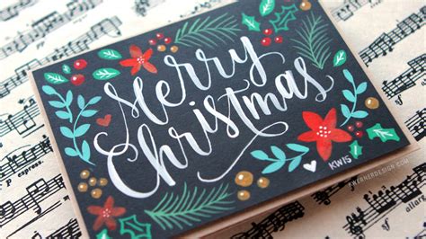 22 Handmade Calligraphy Christmas Cards You Can DIY