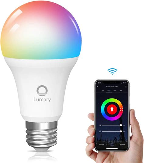 WiFi Smart Bulb Alexa, E27 9W Smart Light Bulb Compatible with Alexa, Google Home, Colour ...