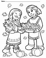 Thanksgiving Indians Coloring Pages sketch template