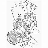 Poker Card Drawings Sketch Coloring Page sketch template