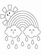 Preschool Printable Weather Coloring Pages sketch template