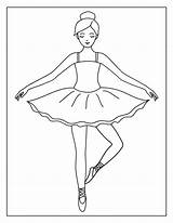 Free Coloring Pages Ballerina sketch template