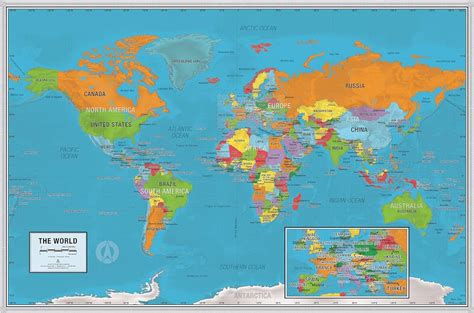Easy To Read Map Of The World - Franny Antonietta