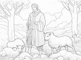 Shepherd Coloring Page  sketch template