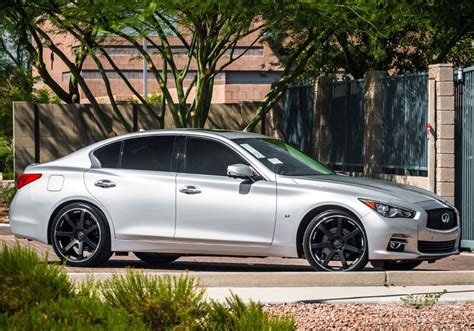 2014 Infiniti Q50 with 20" Giovanna Andros in Matte Black wheels | Wheel Specialists, Inc.