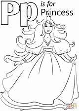 Letter P Is For Princess coloring Page  Free Printable Coloring Pages sketch template