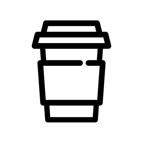 Paper coffee cup outline icon 1416609 Vector Art at Vecteezy