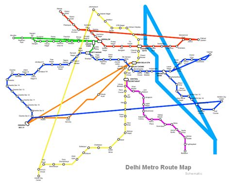 File:Delhi Metro Phase 2 Schematic Route Map.svg - Wikimedia Commons